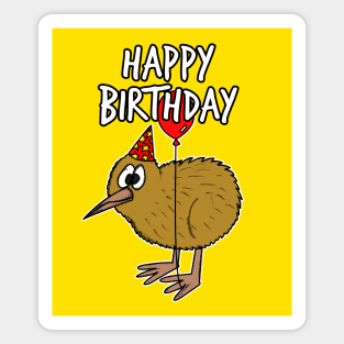 Happy Birthday Doodle Kiwi New Zealand Bird Magnet